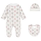 Baby Girls Pink & White Carousel & Hot Air Balloon Babygrow Gift Set, 1, hi-res
