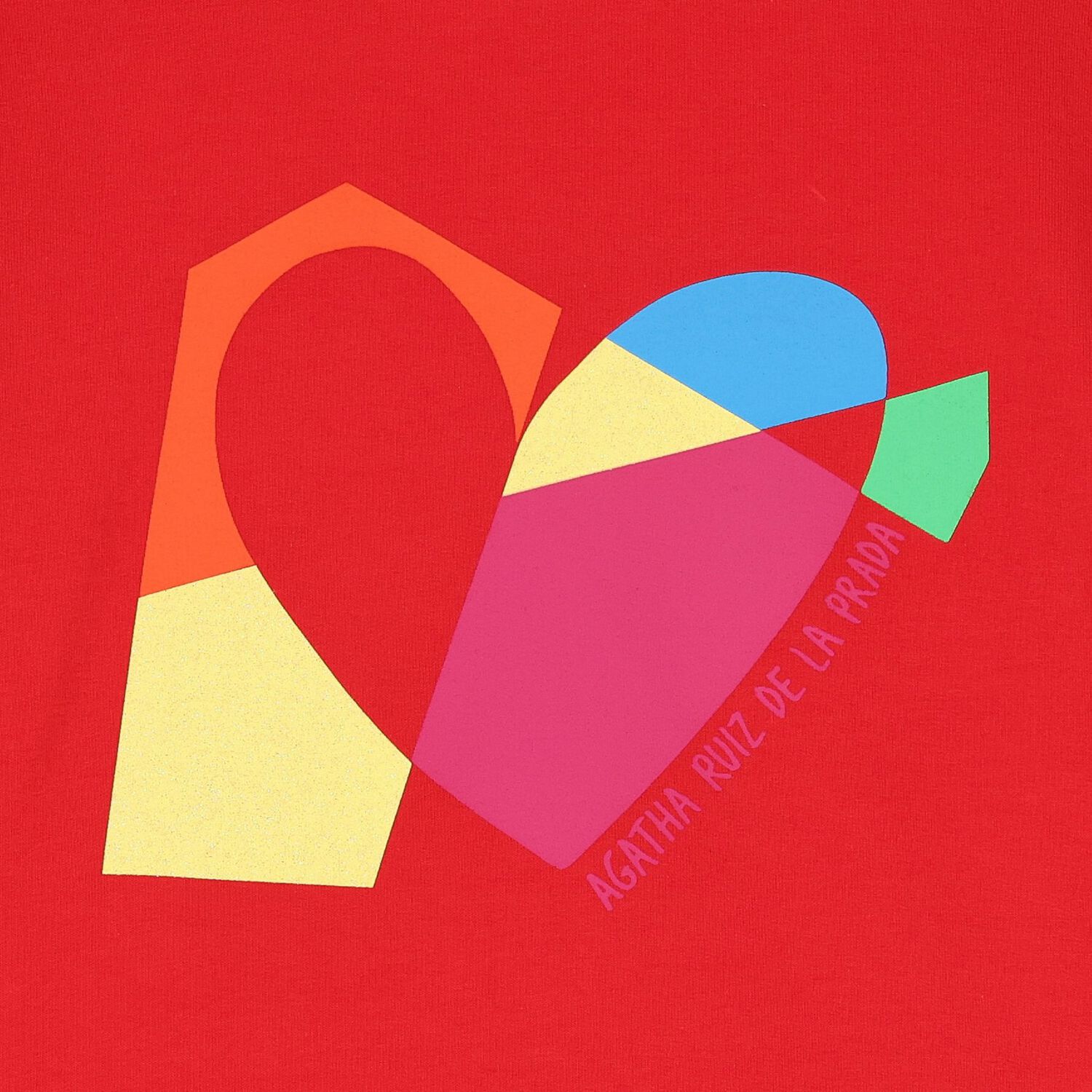 فستان بنات سويتشيرت باللون الأحمر, 1, hi-res