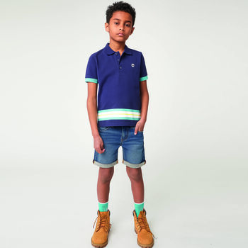 Boys Navy Logo Polo Shirt
