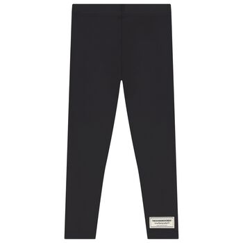 The Giving Movement بنطال ضيق ناعم بشعار أسود للبنات, 1 بنطال ضيق ناعم بشعار أسود للبنات