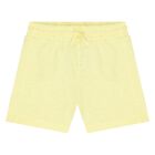 Younger Boys White & Yellow Cotton Shorts Set, 2, hi-res
