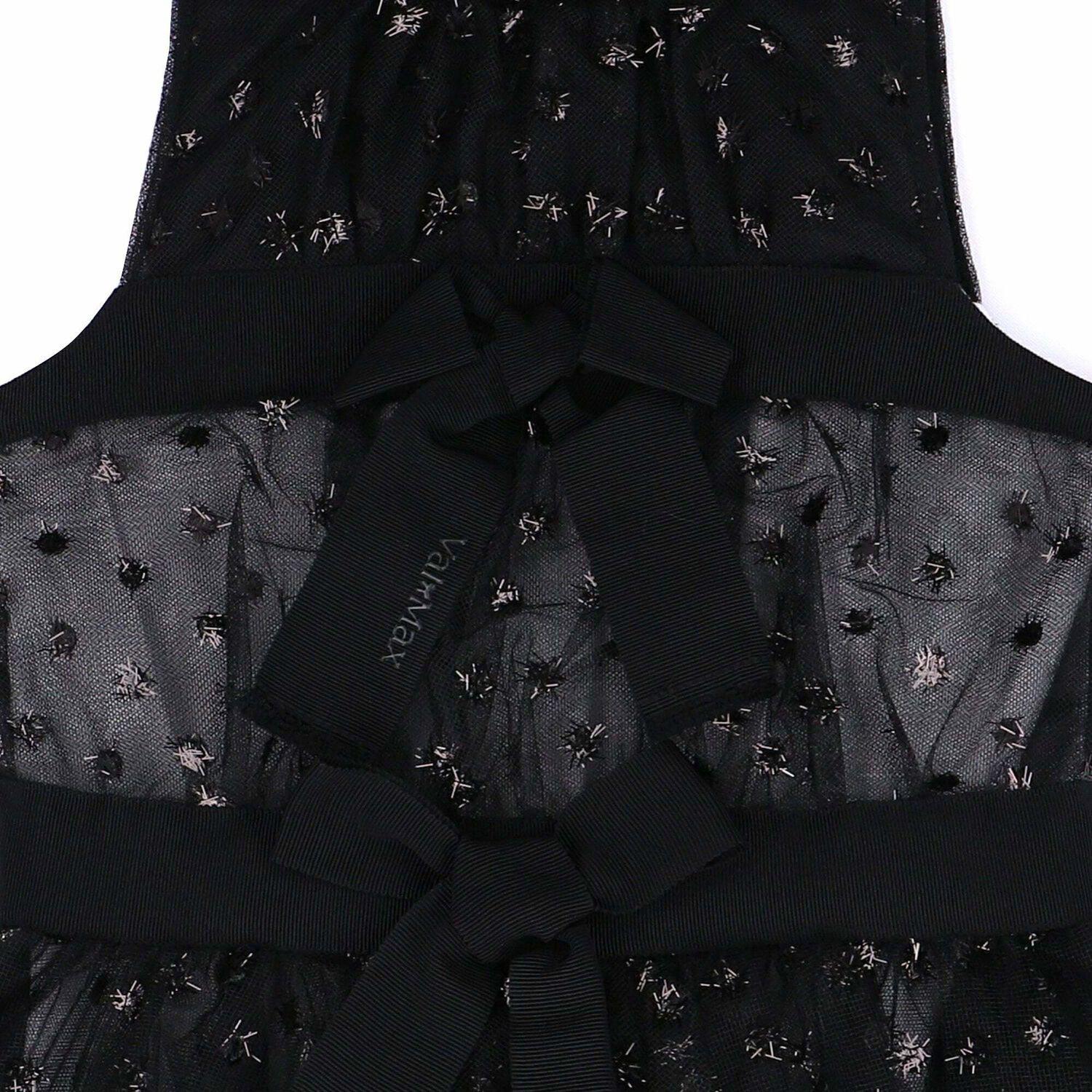 Girls Black Embellished Dress, 1, hi-res