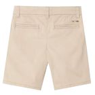 Boys Beige Chino Shorts, 2, hi-res