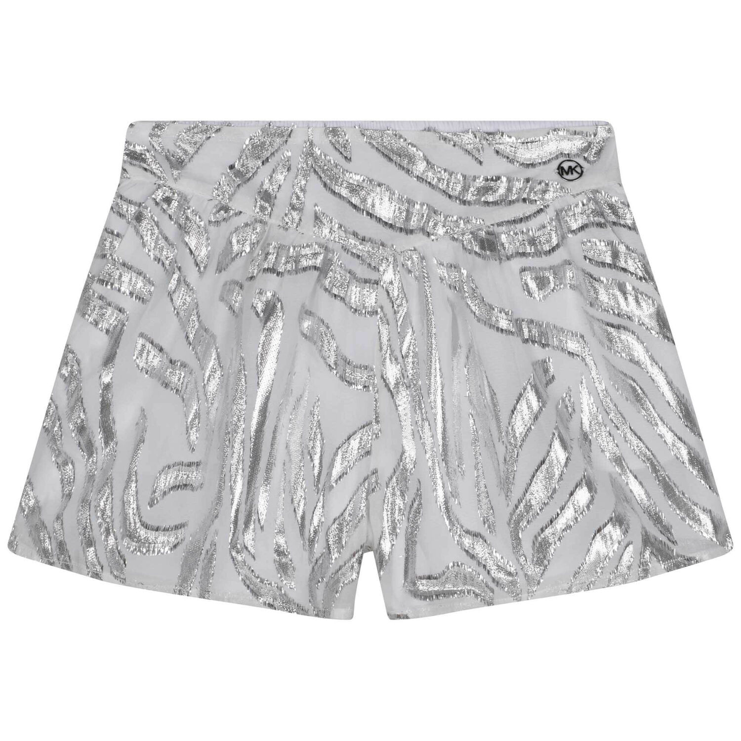 Girls White & Silver Shorts, 1, hi-res image number null