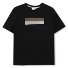 Boys Black Logo T-Shirt, 3, hi-res