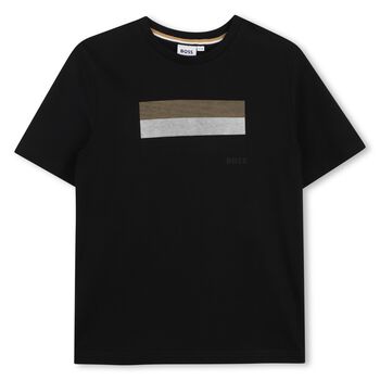 Boys Black Logo T-Shirt