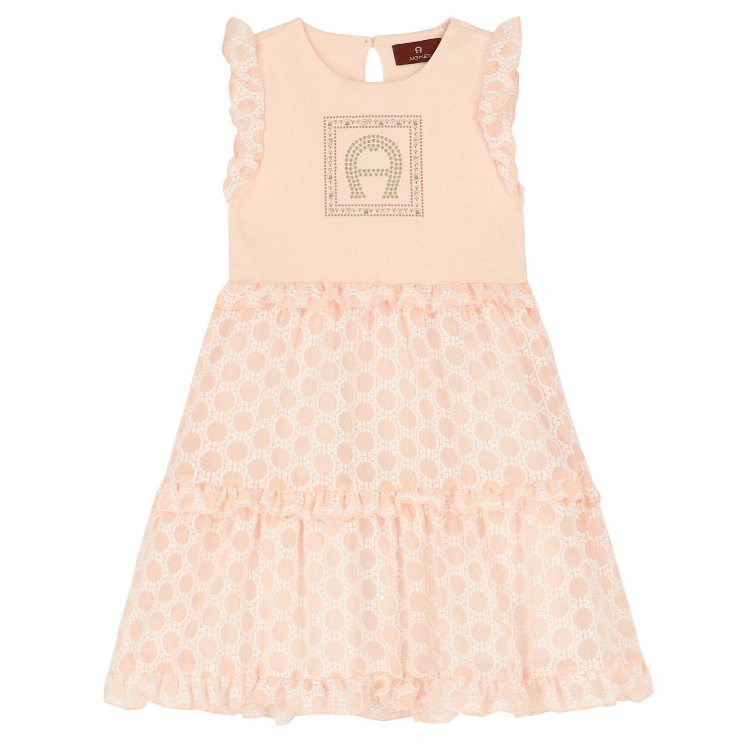 Girls Pink Logo Dress, 1, hi-res image number null