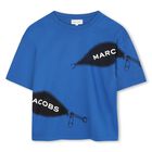Boys Blue Zipped Logo T-Shirt, 2, hi-res