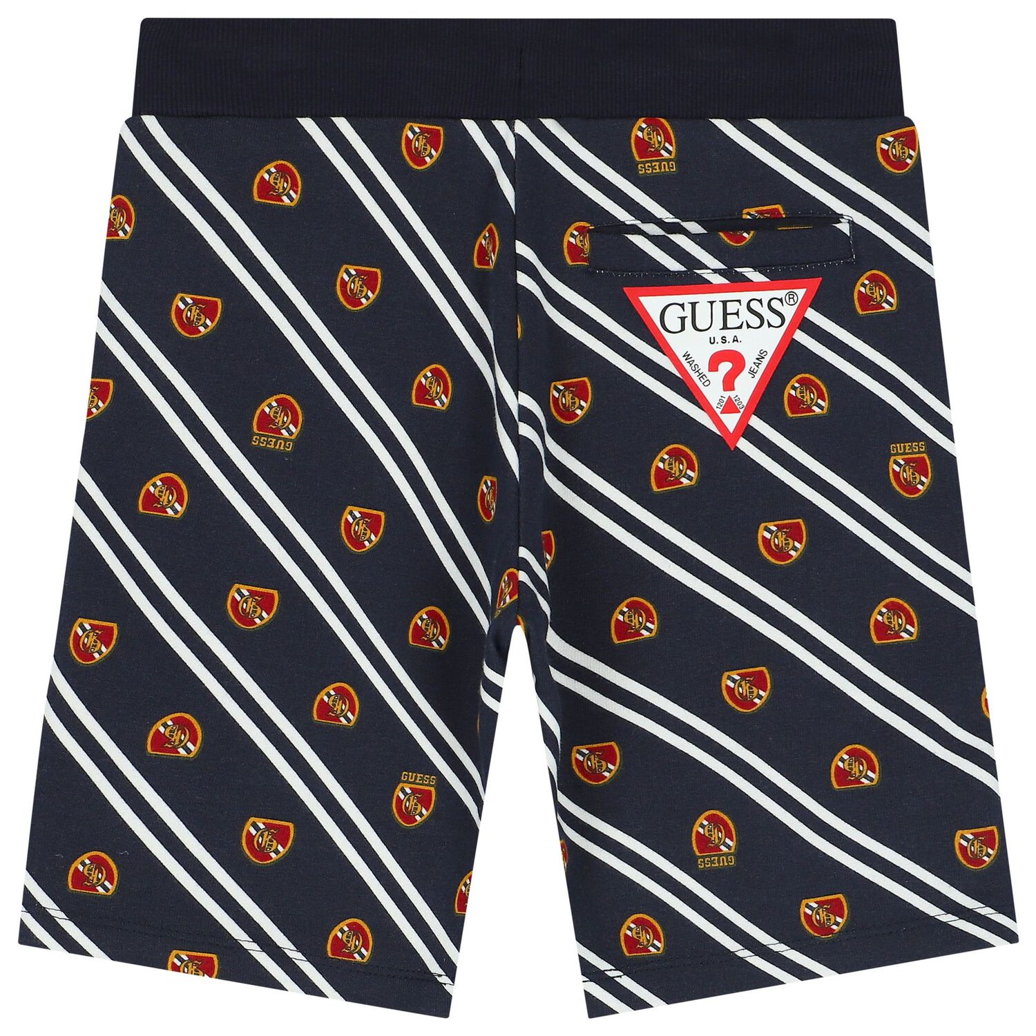 Boys Navy Blue Logo Shorts, 3, hi-res image number null