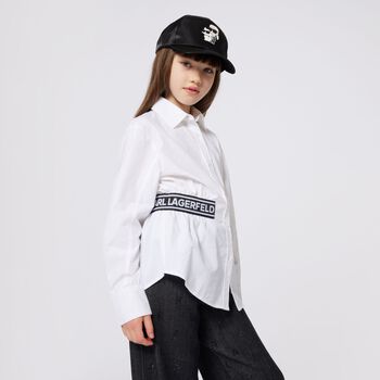 بنطلون جينز أسود بشعار للبنات