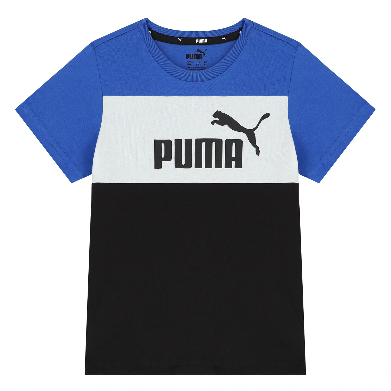 Boys Blue, White & Black Logo T-Shirt, 3, hi-res