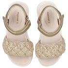 صندل بنات مرصع باللون الذهبي, 1, hi-res