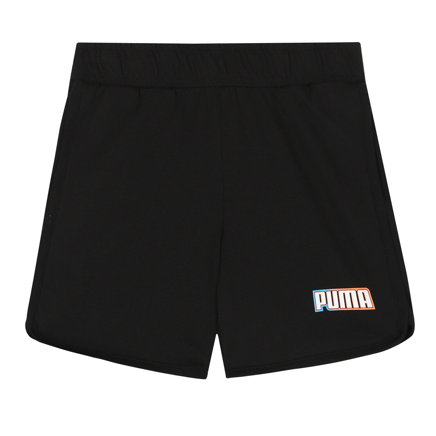 Boys Black Logo Shorts, 1, hi-res