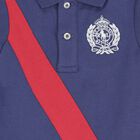 رومبير أطفال بولو بالشعار باللون الأزرق للأطفال, 1, hi-res