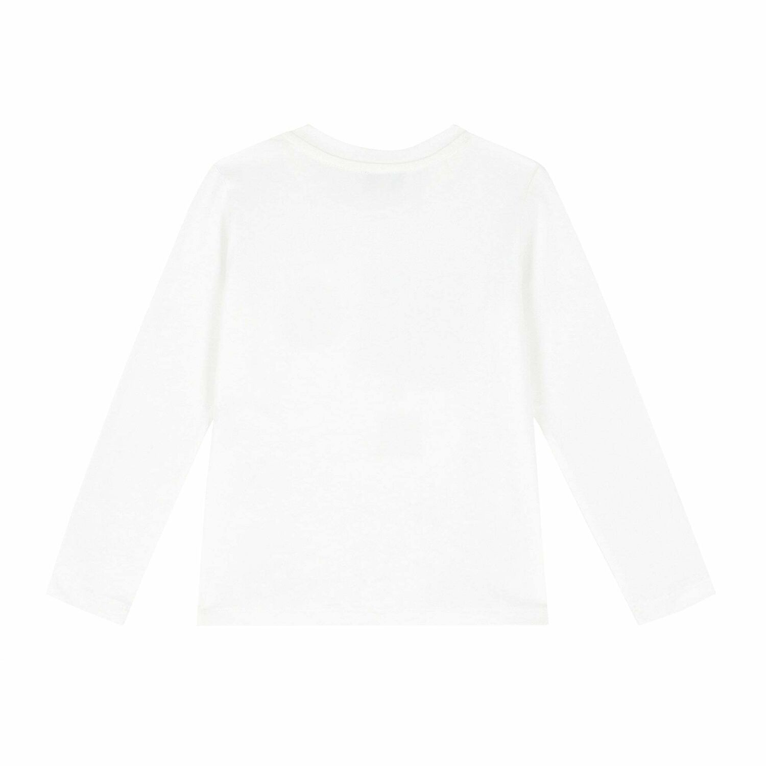 Girls White Printed Long Sleeve Top, 1, hi-res