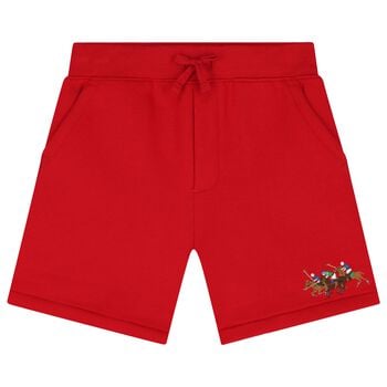 Boys Red Logo Shorts