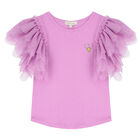 Girls Lilac Tulle Top, 2, hi-res