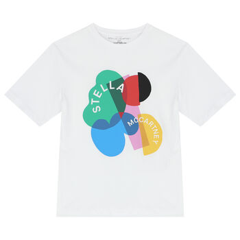Girls White Logo T-Shirt