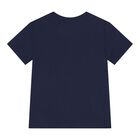 Baby Boys Navy Blue Logo T-Shirt, 1, hi-res