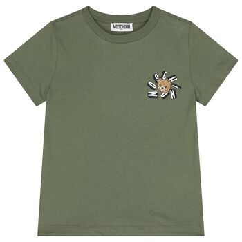 Green Teddy Bear Logo T-Shirt