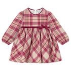 Younger Girls Pink Check Dress, 1, hi-res
