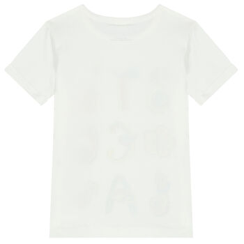 Girls White Logo T-Shirt