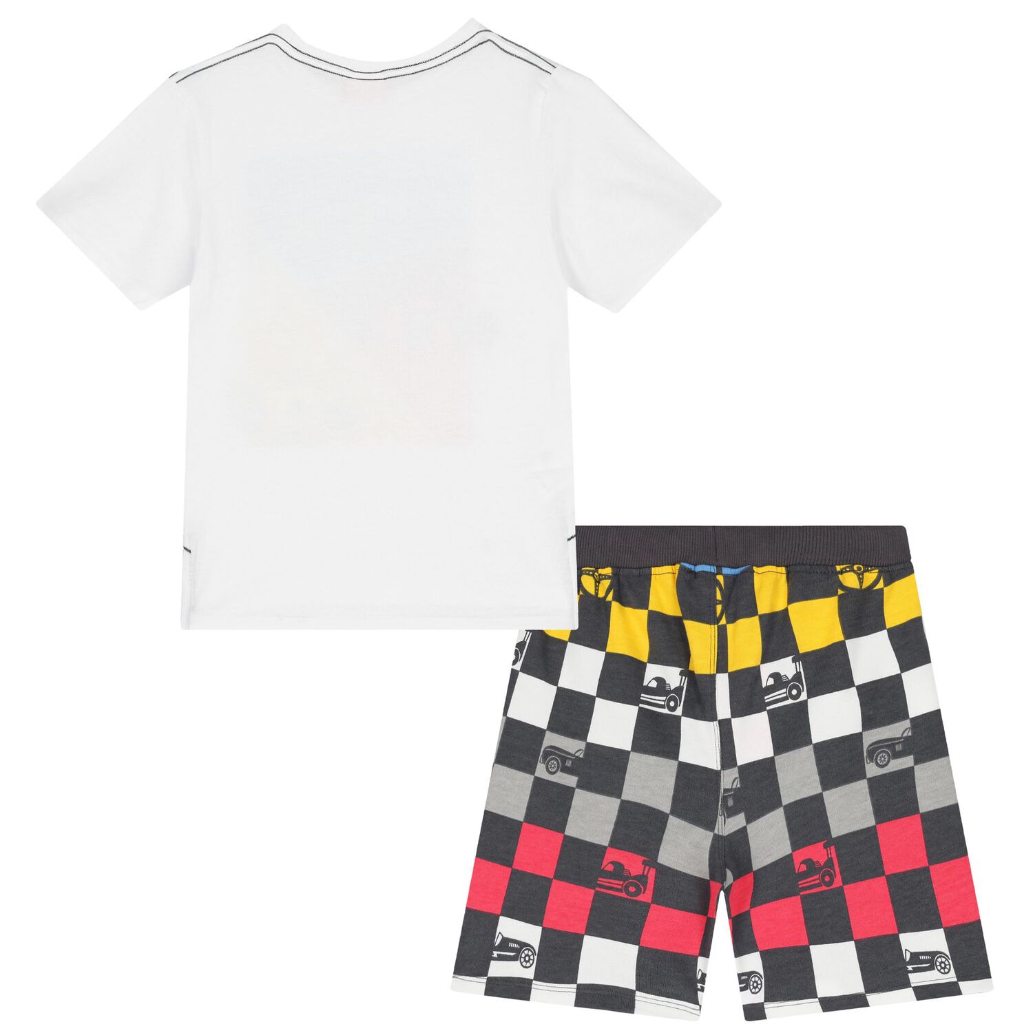 Boys White & Grey Hot Wheels Shorts Set, 1, hi-res