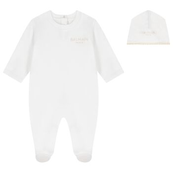 White Logo Babygrow Gift Set