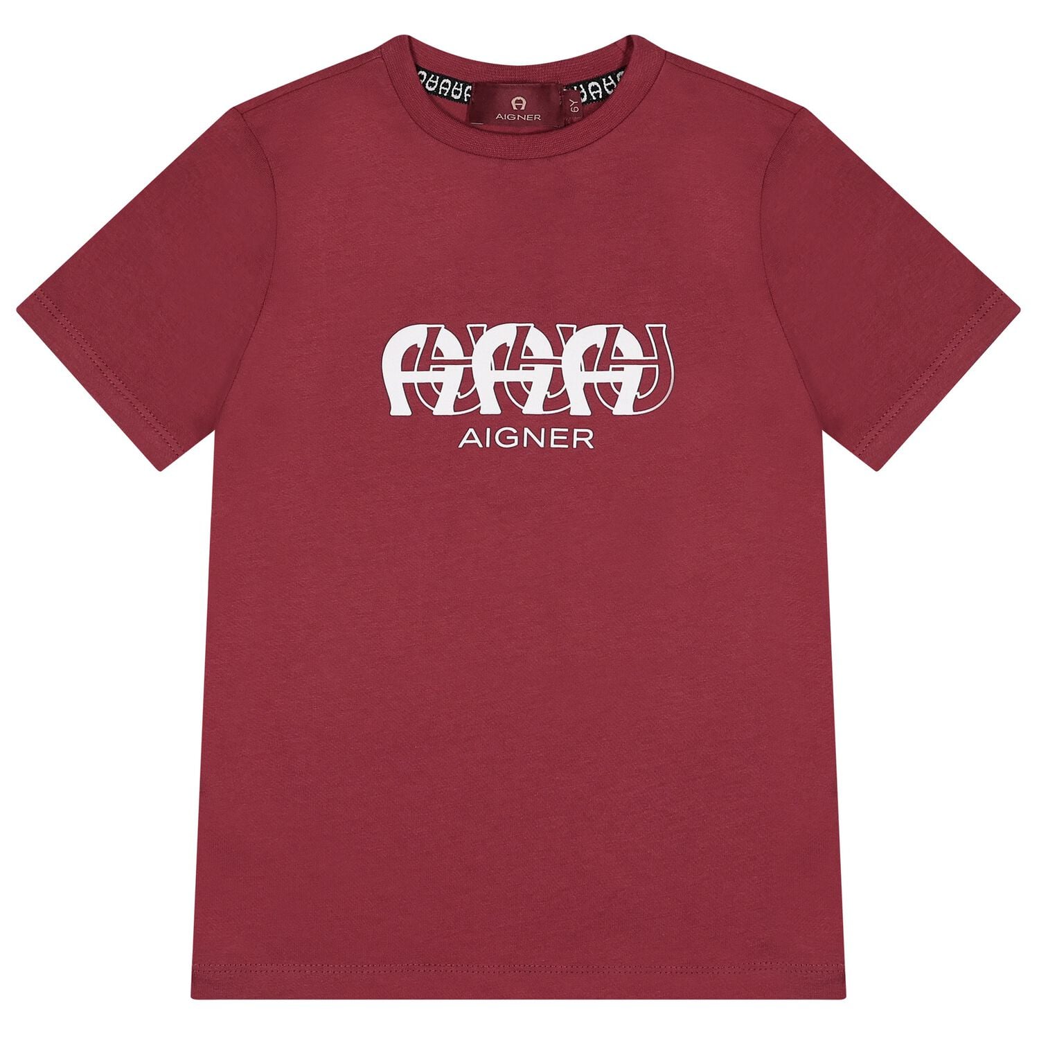 Boys Burgundy Logo T-Shirt, 1, hi-res