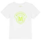 Boys White & Green Logo Shorts Set, 1, hi-res