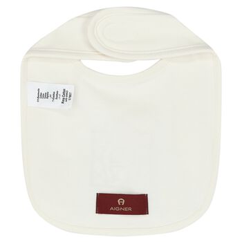 Ivory & Gold Logo Baby Bib
