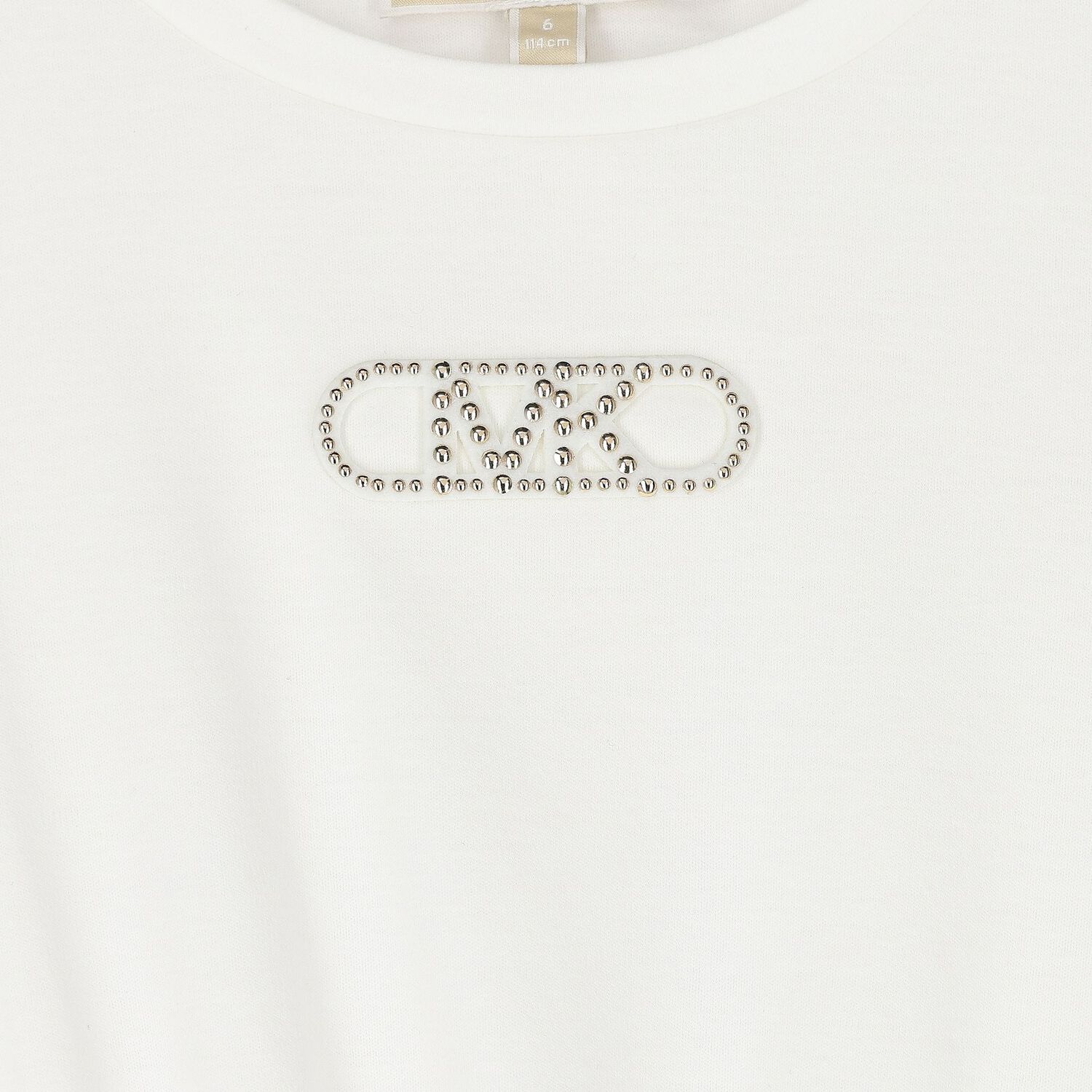 فستان بنات بالشعار باللون العاجي والذهبي, 2, hi-res image number null