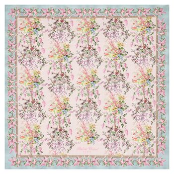 Baby Girls Pink & Blue Marie Antoinette Swaddle Carré Blanket
