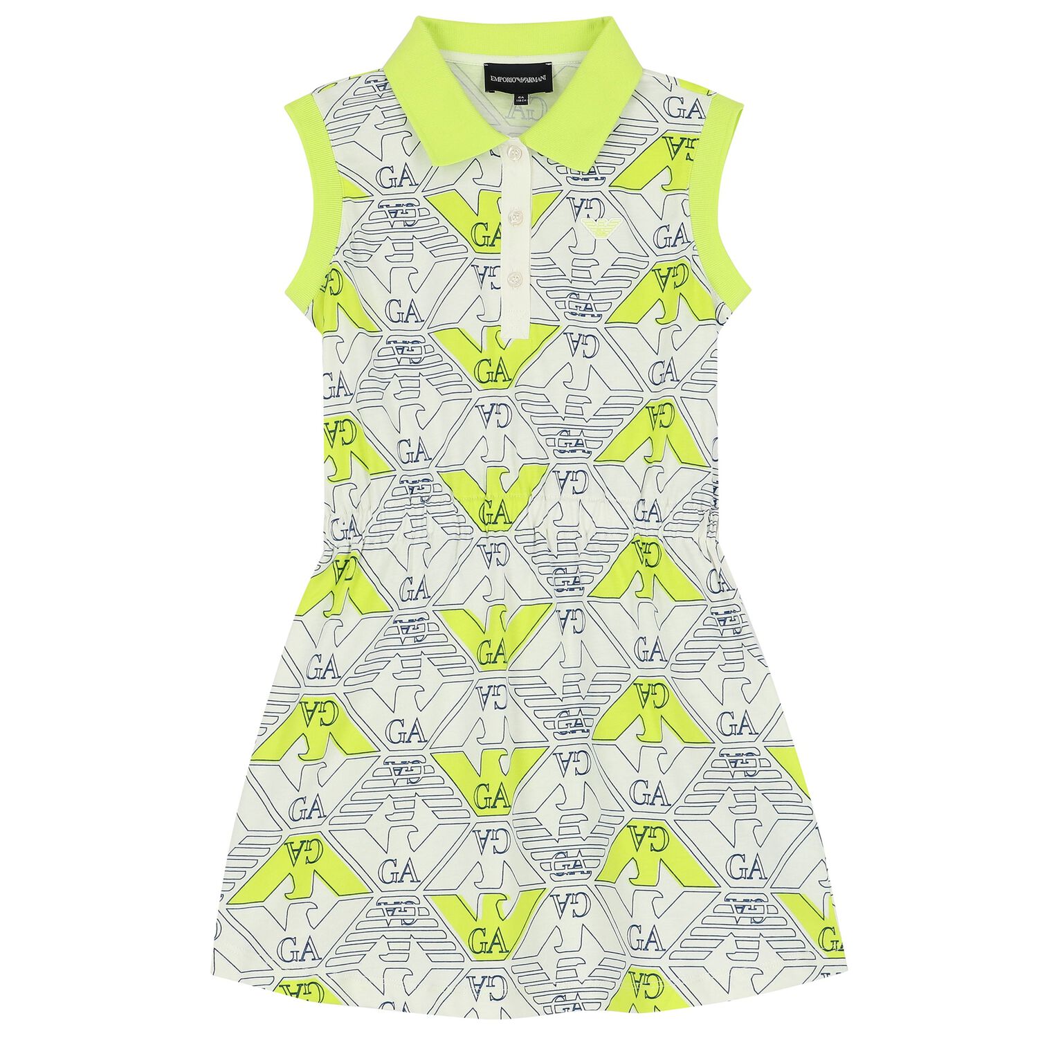 Girls Ivory Logo Polo Dress, 1, hi-res