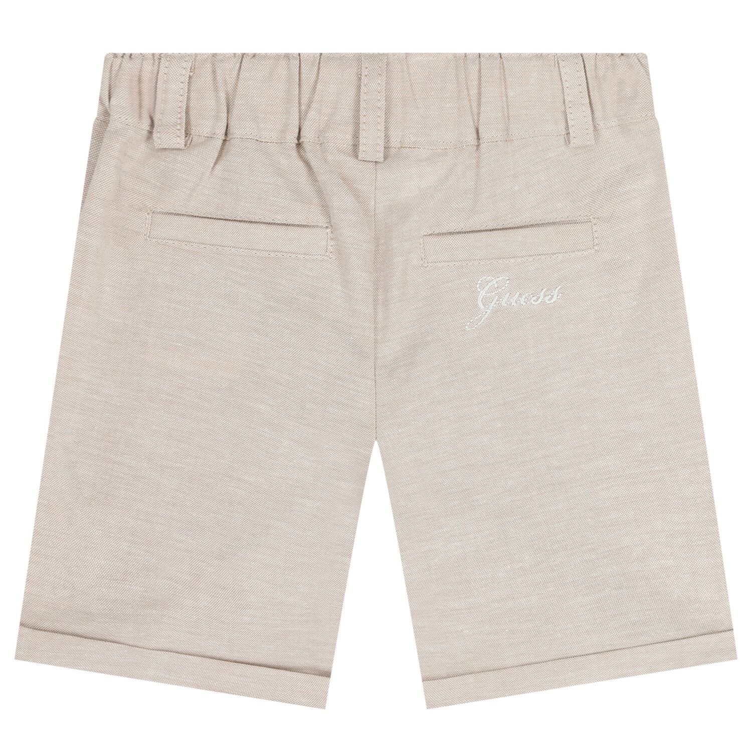 Baby Boys Beige & White Shorts Set, 1, hi-res