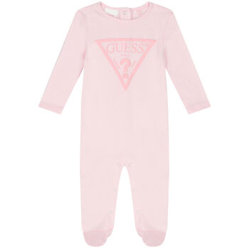 Baby Girls Pink Logo Babygrow