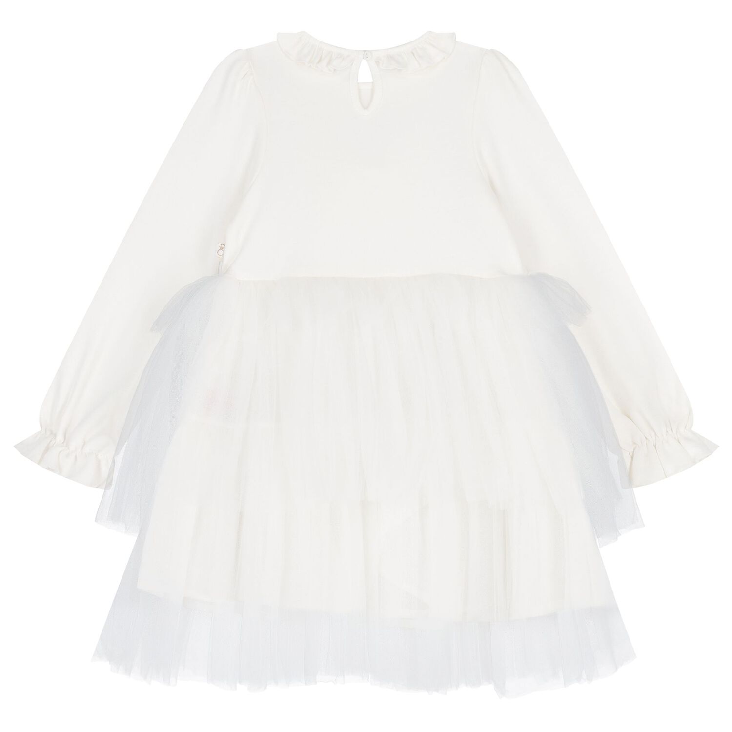 Girls Ivory Tulle Dress Set, 2, hi-res