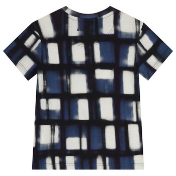 Boys Blue & White Abstract T-Shirt