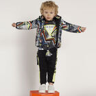 Boys Black & Grey Logo T-Shirt, 1, hi-res