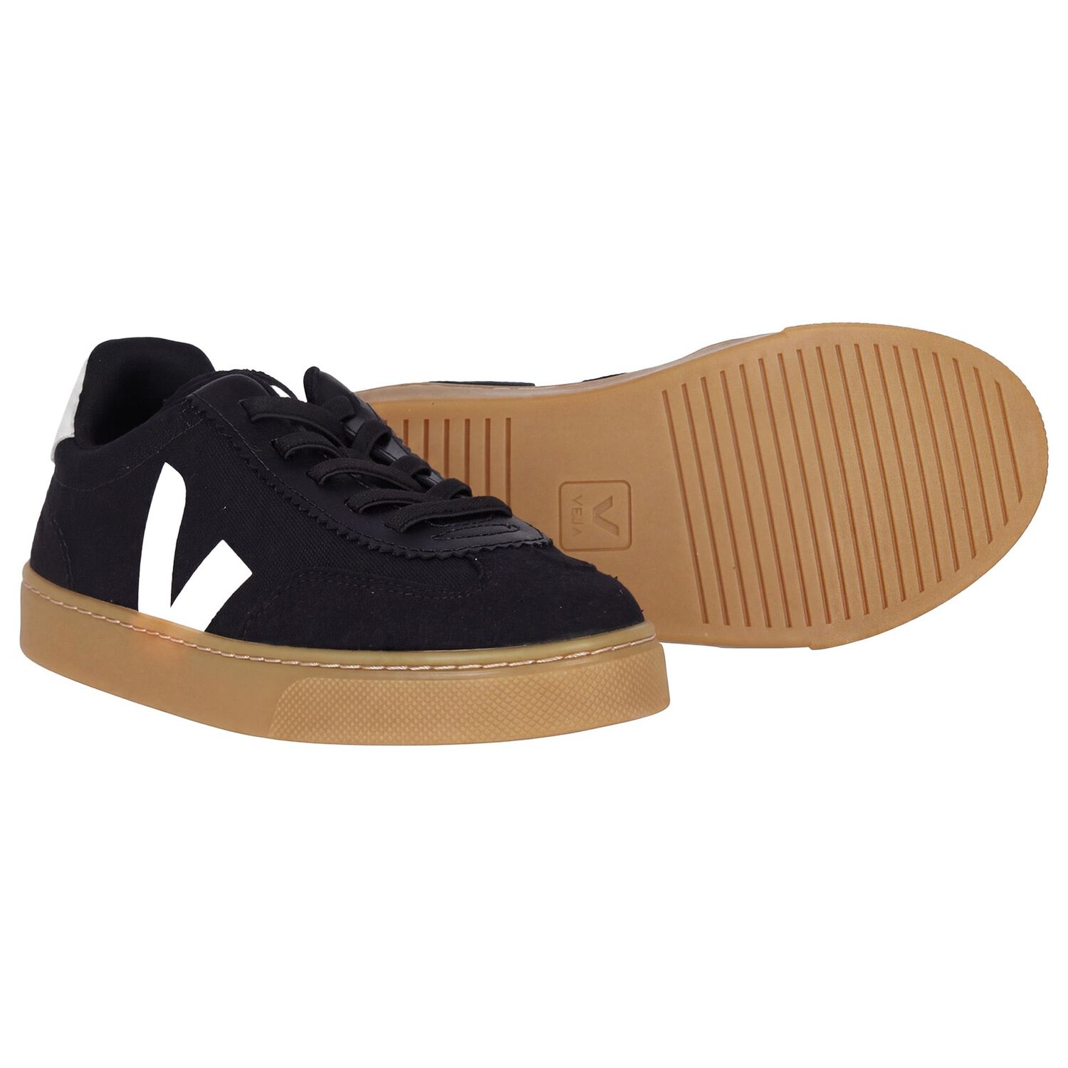 Black Logo Canvas Trainers, 1, hi-res