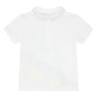 Younger Boys White Logo Polo Shirt, 1, hi-res