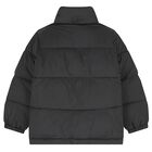 Boys Black & Green Tartan Reversible Puffer Jacket , 1, hi-res