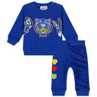 Younger Boys Blue Logo Tracksuit, 1, hi-res