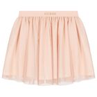 طقم تنورة بنات باللون الأبيض و الوردى, 1, hi-res