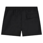 Black Logo Swim Shorts, 1, hi-res