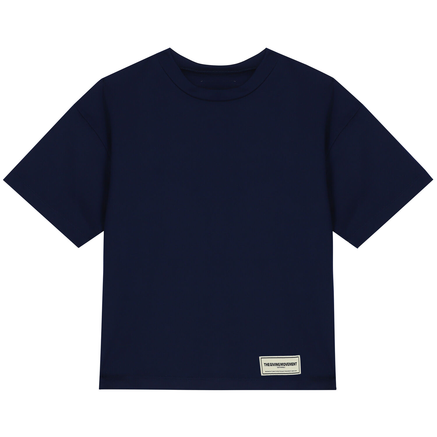 Oversized Navy Logo T-Shirt, 4, hi-res