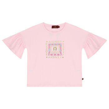 Girls Pink Logo T-Shirt