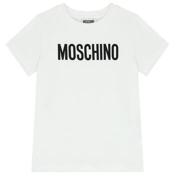 تيشيرت بالشعار باللون الأبيض