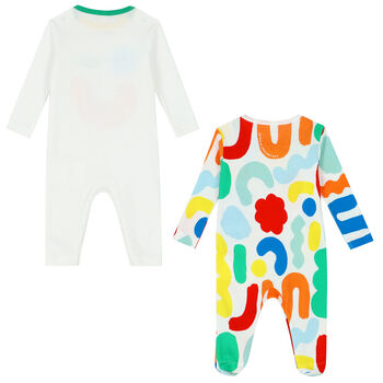 Multi-Coloured Abstract Print Babygrows ( 2-Pack )