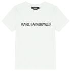 تيشيرت أولاد بالشعار باللون الأبيض, 2, hi-res